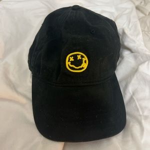 Nirvana black smiley hat